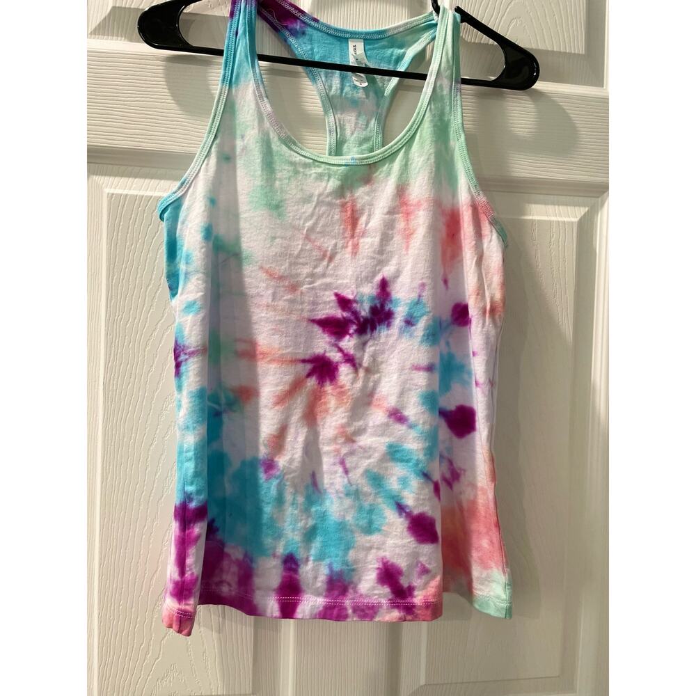 Bella canvas tie dye racerback cotton tank size medium